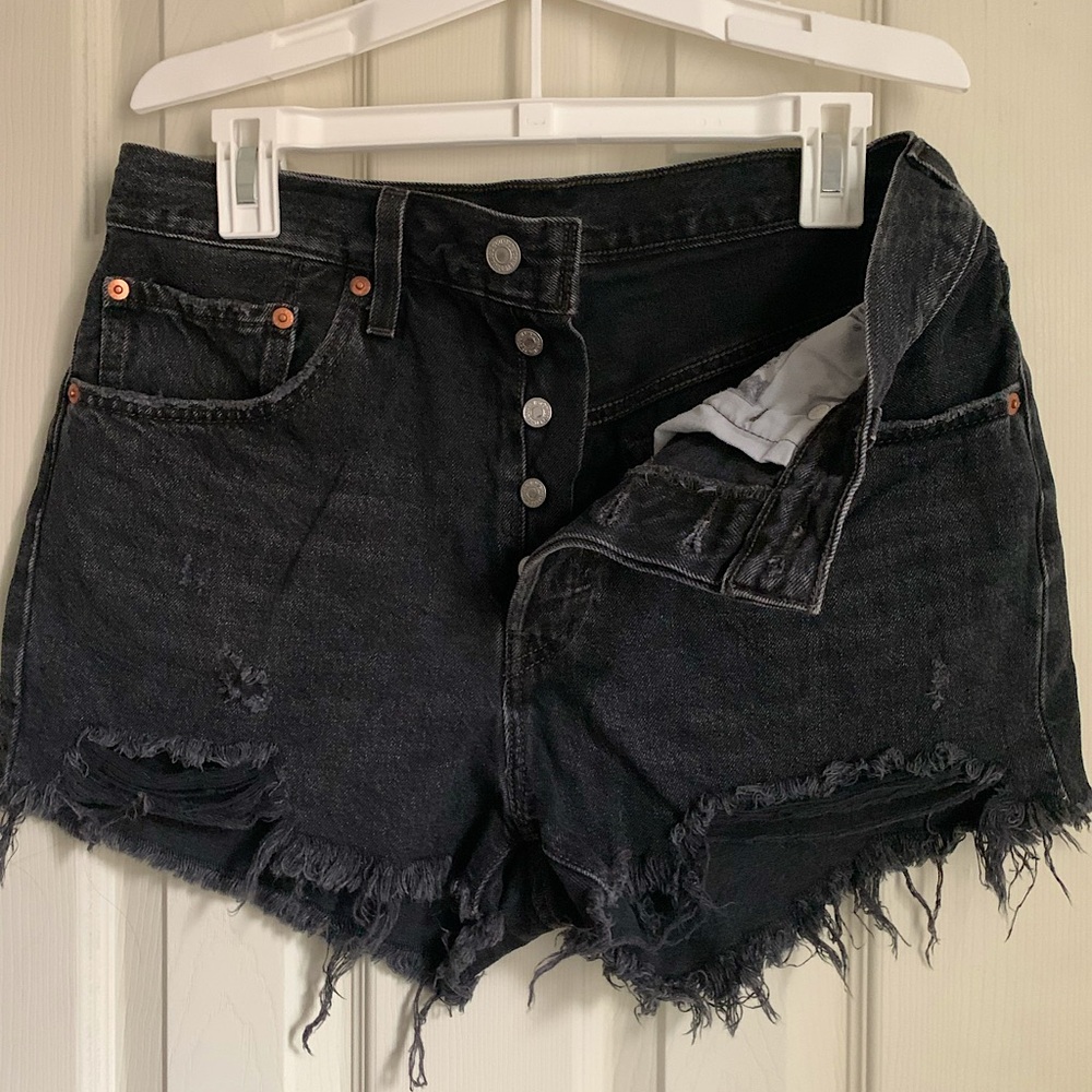 Levi’s Premium 501 Black Denim Women's Shorts